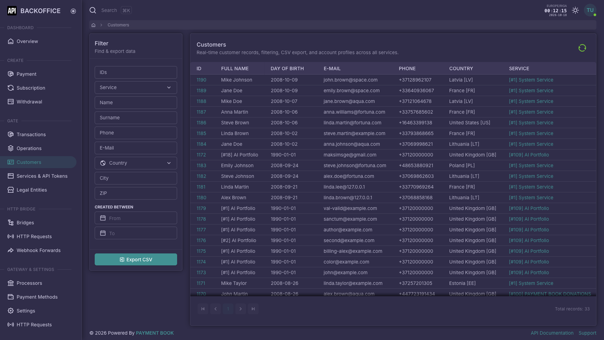Merchant Backoffice - Dark Theme 2