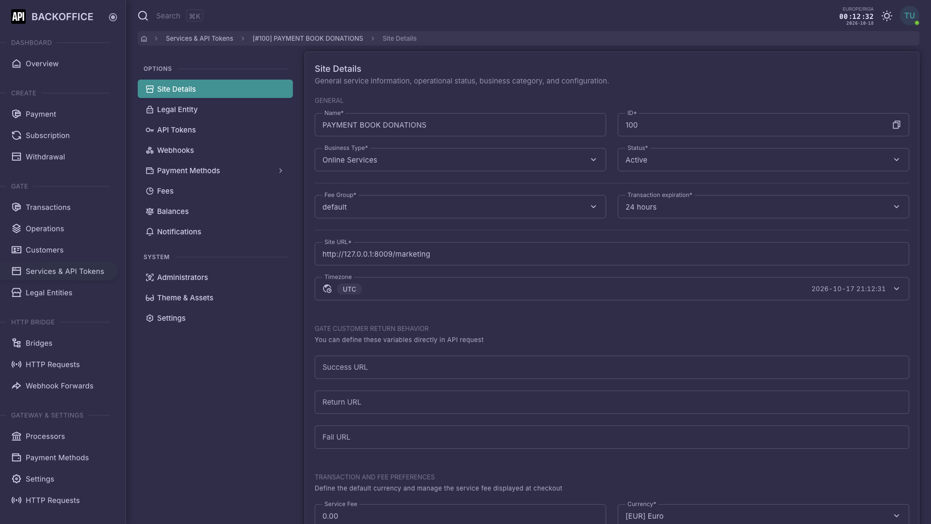 Merchant Backoffice - Dark Theme 5
