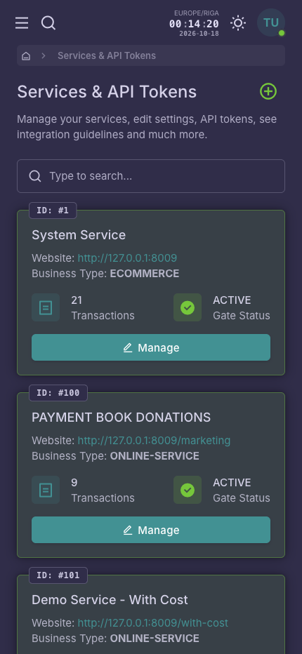 Merchant Backoffice - Mobile Dark Theme 4