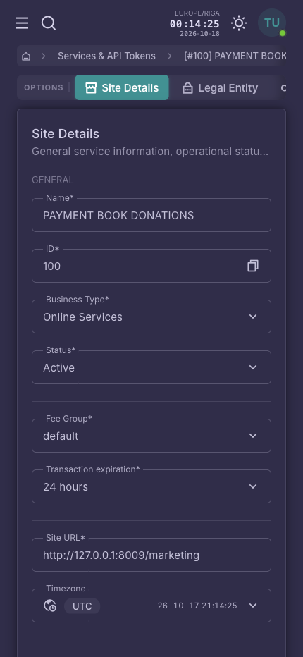 Merchant Backoffice - Mobile Dark Theme 5