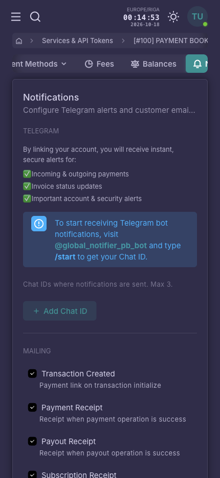 Merchant Backoffice - Mobile Dark Theme 10