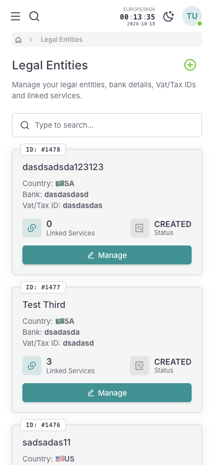 Merchant Backoffice - Mobile Light Theme 6
