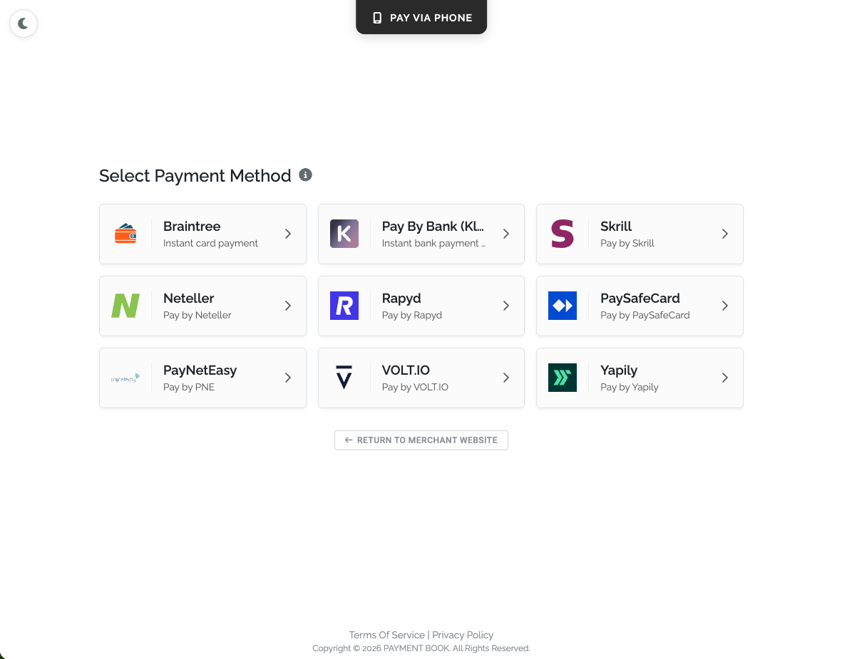 Payment Page - Light Theme 1
